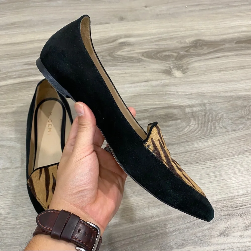 M. Gemi The Stellato Tiger Pony Hair Flat Loafer - Picture 4 of 12